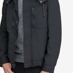 Andrew Marc Hooded Drawstring Jacket Size M